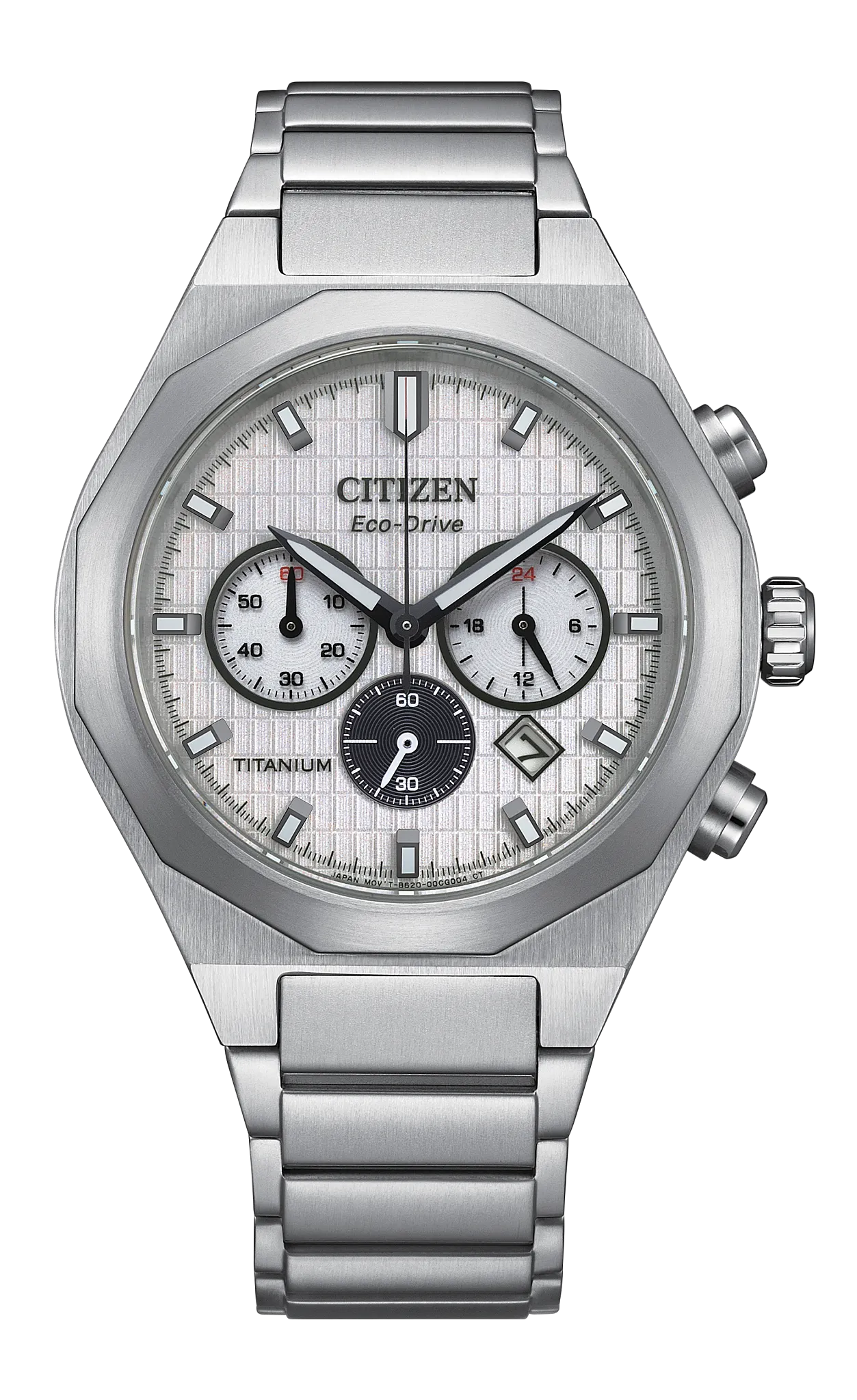 Zenshin Senkei White Dial Super Titanium Bracelet CA4690-51A | CITIZEN